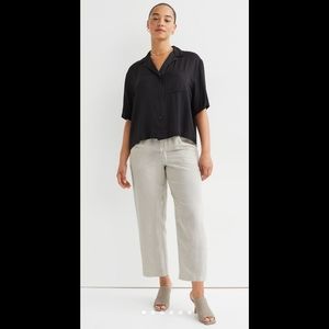 H&M Linen blend pull on pants